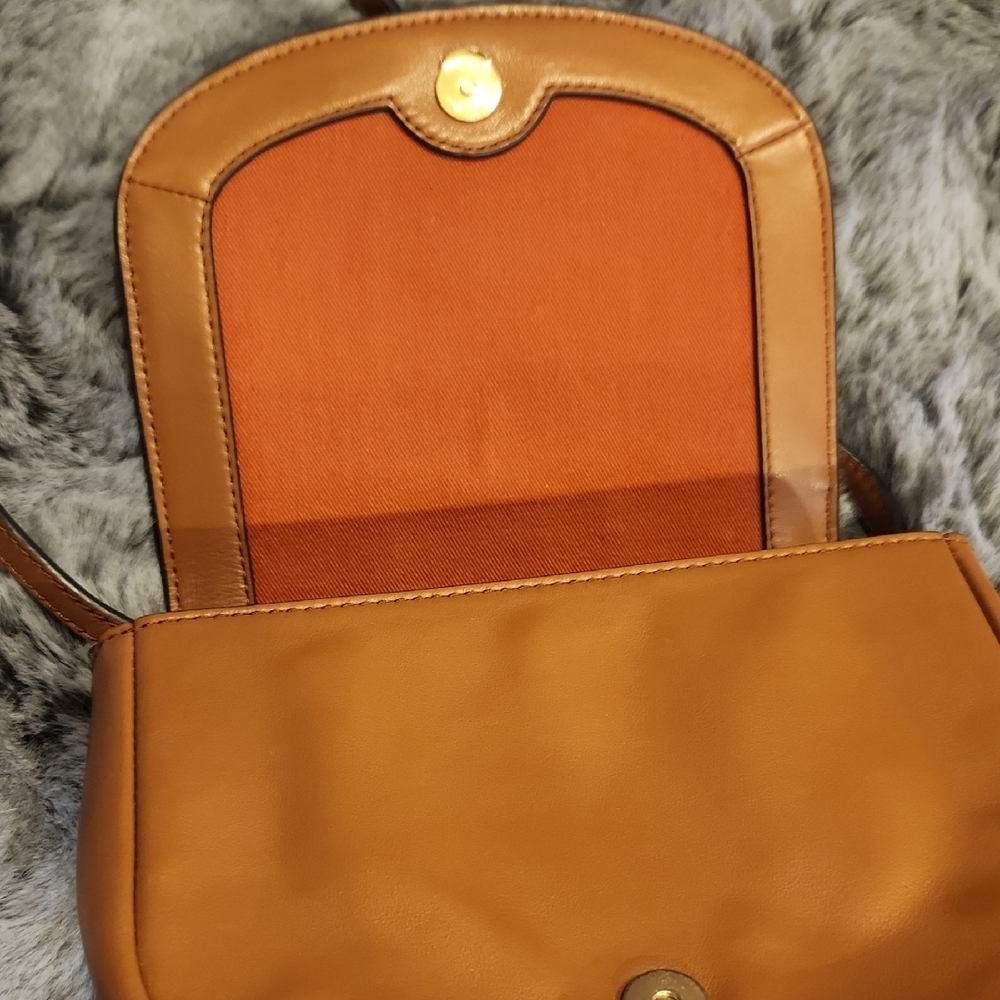 Small See By Chloe Tan Leather Crossbody with Gold Ring Charm - Picture 6 of 10